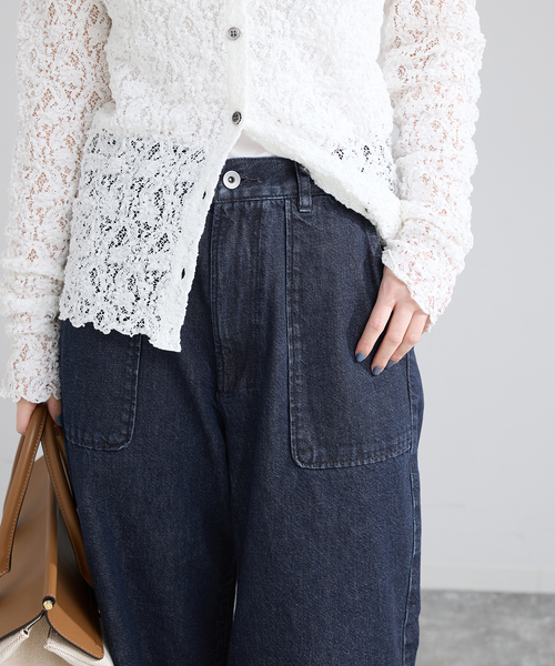 IENA（イエナ）の「デニムベイカーパンツ（デニムパンツ・レディース・ブルー/アイボリー・36/38）」の17枚目の写真