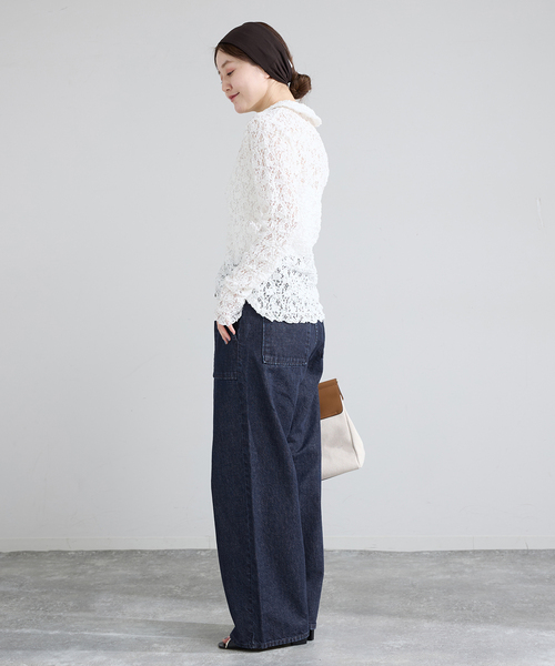 IENA（イエナ）の「デニムベイカーパンツ（デニムパンツ・レディース・ブルー/アイボリー・36/38）」の20枚目の写真