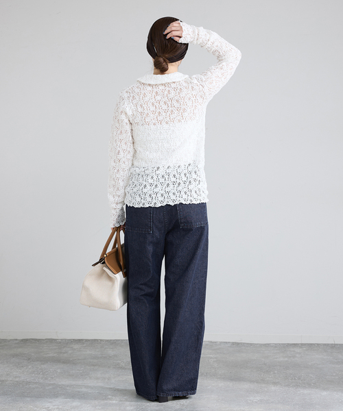 IENA（イエナ）の「デニムベイカーパンツ（デニムパンツ・レディース・ブルー/アイボリー・36/38）」の21枚目の写真