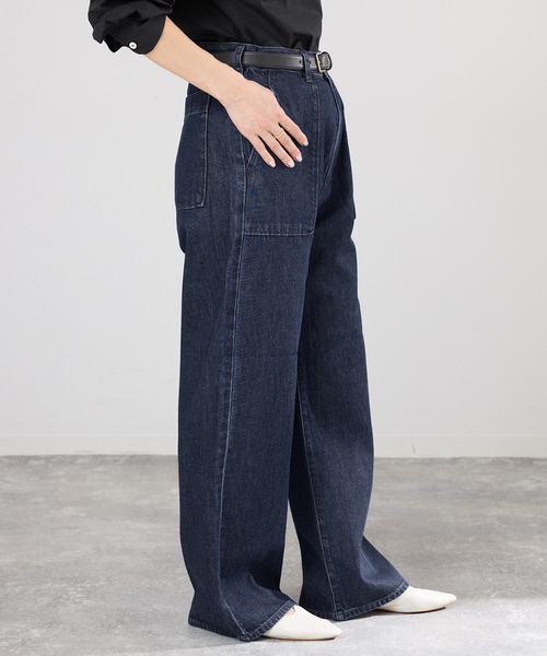 IENA(イエナ)の「デニムベイカーパンツ(デニムパンツ・レディース・ブルー/アイボリー・36/38)」の16枚目の写真