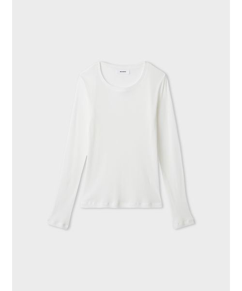 MIESROHE（ミースロエ）の「クルーネックカットプルオーバー（Tシャツ/カットソー・レディース・ブラック/ホワイト/ベージュ・F）」の5枚目の写真