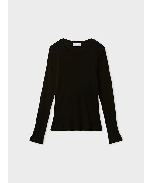 MIESROHE（ミースロエ）の「クルーネックカットプルオーバー（Tシャツ/カットソー・レディース・ブラック/ホワイト/ベージュ・F）」の6枚目の写真