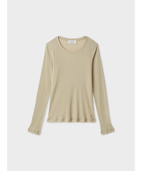 MIESROHE（ミースロエ）の「クルーネックカットプルオーバー（Tシャツ/カットソー・レディース・ブラック/ホワイト/ベージュ・F）」の7枚目の写真