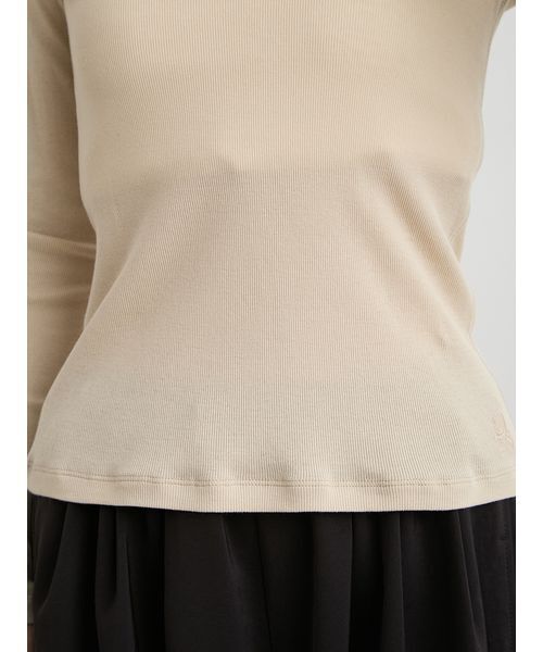 MIESROHE（ミースロエ）の「クルーネックカットプルオーバー（Tシャツ/カットソー・レディース・ブラック/ホワイト/ベージュ・F）」の12枚目の写真