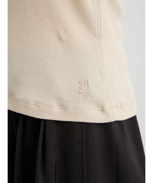 MIESROHE（ミースロエ）の「クルーネックカットプルオーバー（Tシャツ/カットソー・レディース・ブラック/ホワイト/ベージュ・F）」の13枚目の写真