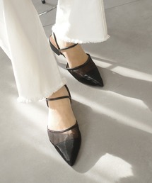 AmiAmi（アミアミ）の「2WAYチュールミュール ポインテッドトゥ パンプス（サンダル）」