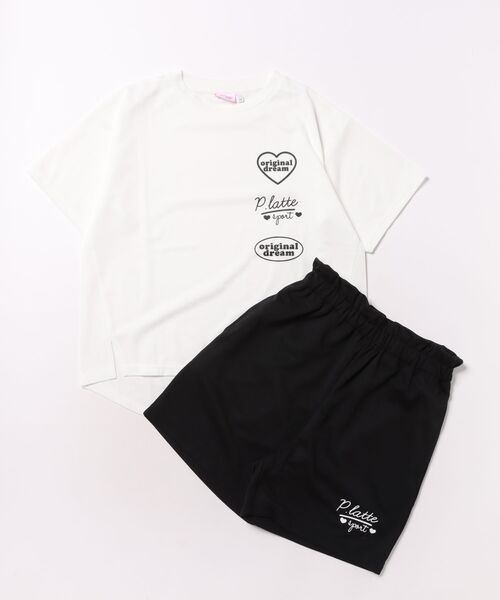 PINK-latte（ピンクラテ）の「PINK-latte SPORT/ピンクラテスポーツ　プリントセットアップスーツ（セットアップ・キッズ・オフホワイト/サックスブルー・160cm/150cm/140cm/130cm）」の5枚目の写真