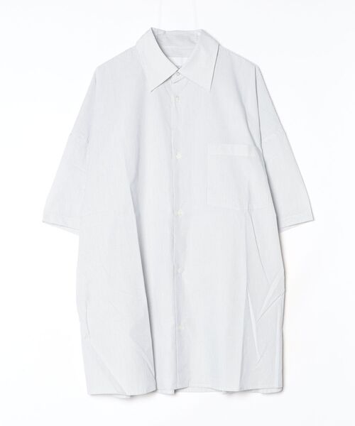 VOAAOV（ヴォアーブ）の「【VOAAOV】 XXXXL SHIRT Short Sleeve（シャツ/ブラウス・メンズ・ストライプ/チェック/サックスブルー/チャコールグレー・FREE）」の3枚目の写真