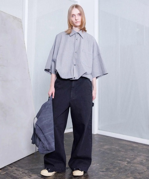 VOAAOV（ヴォアーブ）の「【VOAAOV】 XXXXL SHIRT Short Sleeve（シャツ/ブラウス・メンズ・ストライプ/チェック/サックスブルー/チャコールグレー・FREE）」の11枚目の写真