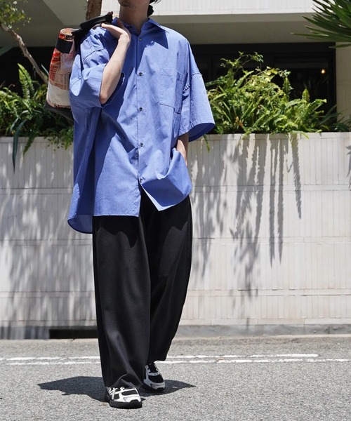 VOAAOV(ヴォアーブ)の「【VOAAOV】 XXXXL SHIRT Short Sleeve(シャツ/ブラウス・メンズ・ストライプ/チェック/サックスブルー/チャコールグレー・FREE)」の15枚目の写真