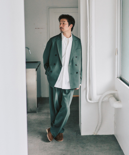 417 EDIFICE（フォーワンセブンエディフィス）の「TRダブルワイドセットアップ ”ジャケット1点+パンツ1点” の2点セット（セットアップ・メンズ・チャコールグレー/カーキ/ベージュ・LARGE/MEDIUM/SMALL）」の3枚目の写真