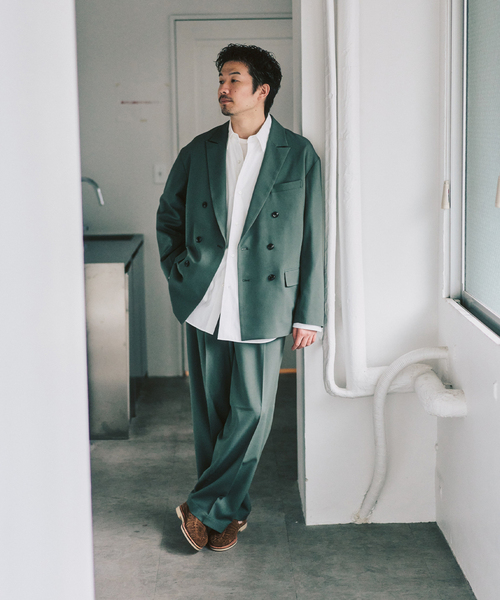 417 EDIFICE（フォーワンセブンエディフィス）の「TRダブルワイドセットアップ ”ジャケット1点+パンツ1点” の2点セット（セットアップ・メンズ・チャコールグレー/カーキ/ベージュ・LARGE/MEDIUM/SMALL）」の6枚目の写真