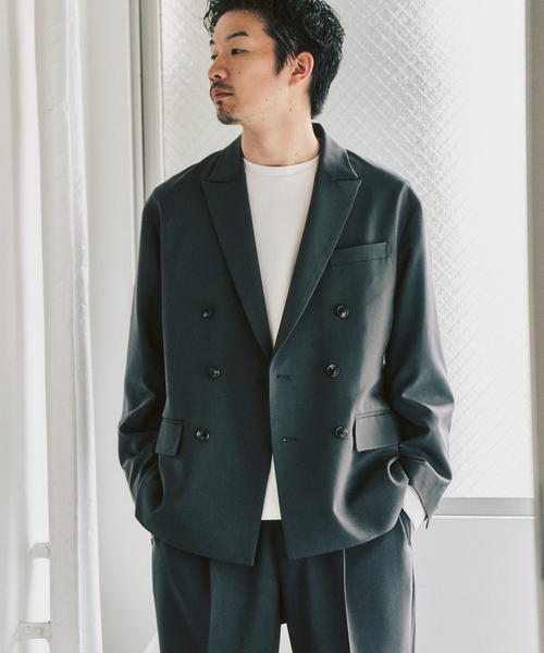 417 EDIFICE（フォーワンセブンエディフィス）の「TRダブルワイドセットアップ ”ジャケット1点+パンツ1点” の2点セット（セットアップ・メンズ・チャコールグレー/カーキ/ベージュ・LARGE/MEDIUM/SMALL）」の8枚目の写真