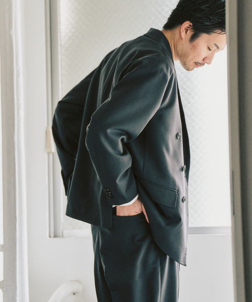 417 EDIFICE（フォーワンセブンエディフィス）の「TRダブルワイドセットアップ ”ジャケット1点+パンツ1点” の2点セット（セットアップ・メンズ・チャコールグレー/カーキ/ベージュ・LARGE/MEDIUM/SMALL）」の10枚目の写真