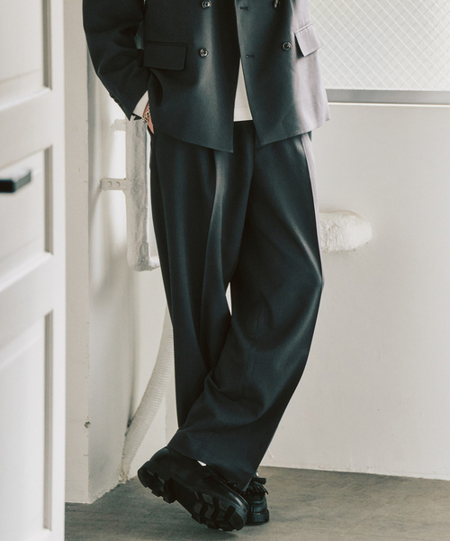 417 EDIFICE（フォーワンセブンエディフィス）の「TRダブルワイドセットアップ ”ジャケット1点+パンツ1点” の2点セット（セットアップ・メンズ・チャコールグレー/カーキ/ベージュ・LARGE/MEDIUM/SMALL）」の17枚目の写真