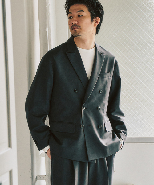 417 EDIFICE（フォーワンセブンエディフィス）の「TRダブルワイドセットアップ ”ジャケット1点+パンツ1点” の2点セット（セットアップ・メンズ・チャコールグレー/カーキ/ベージュ・LARGE/MEDIUM/SMALL）」の19枚目の写真