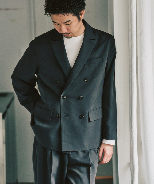 417 EDIFICE（フォーワンセブンエディフィス）の「TRダブルワイドセットアップ ”ジャケット1点+パンツ1点” の2点セット（セットアップ・メンズ・チャコールグレー/カーキ/ベージュ・LARGE/MEDIUM/SMALL）」の20枚目の写真