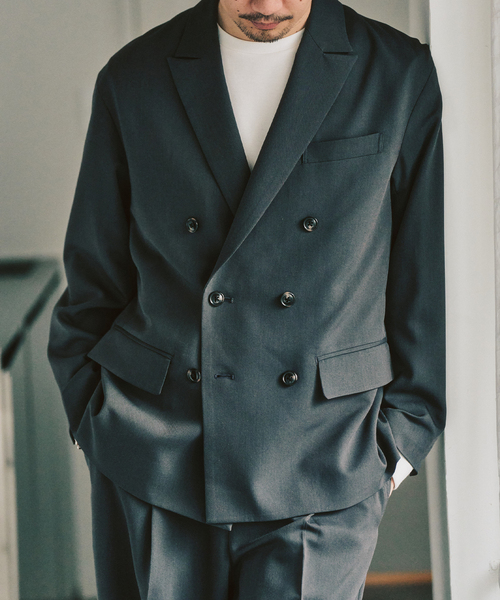 417 EDIFICE（フォーワンセブンエディフィス）の「TRダブルワイドセットアップ ”ジャケット1点+パンツ1点” の2点セット（セットアップ・メンズ・チャコールグレー/カーキ/ベージュ・LARGE/MEDIUM/SMALL）」の21枚目の写真