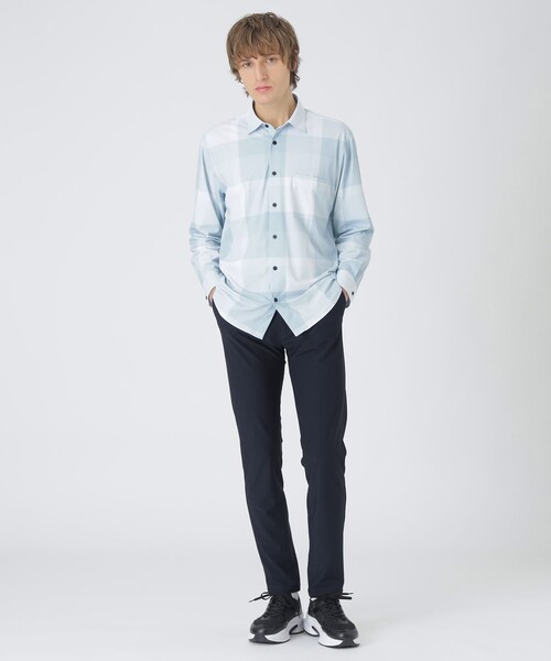 BLACK LABEL CRESTBRIDGE（ブラックレーベル・クレストブリッジ）の「【BLACK lab.】ブロックメッシュスキニートラウザーズ（その他パンツ・メンズ・ブラック/ネイビー/ホワイト系その他・S/XL/L/M）」の5枚目の写真