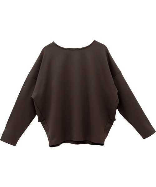 Aletta vita(アレッタビータ)の「ポンチバックフリルコクーンプルオーバー(Tシャツ/カットソー・レディース・グレイッシュベージュ/ブラック/ダークブラウン・M)」の15枚目の写真