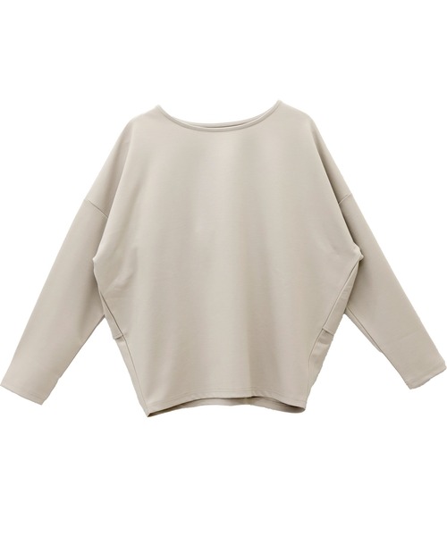 Aletta vita(アレッタビータ)の「ポンチバックフリルコクーンプルオーバー(Tシャツ/カットソー・レディース・グレイッシュベージュ/ブラック/ダークブラウン・M)」の13枚目の写真