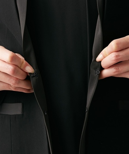 slattgir(スラットジール)の「高身長 【喪服・礼服】 洗えるノーカラージャケットアンサンブル(ジャケット+七分袖ロングワンピース)(防しわ) (トールサイズ)(スーツセット・レディース・ブラック・T5L/T3L/TLL/TL/TM)」の18枚目の写真