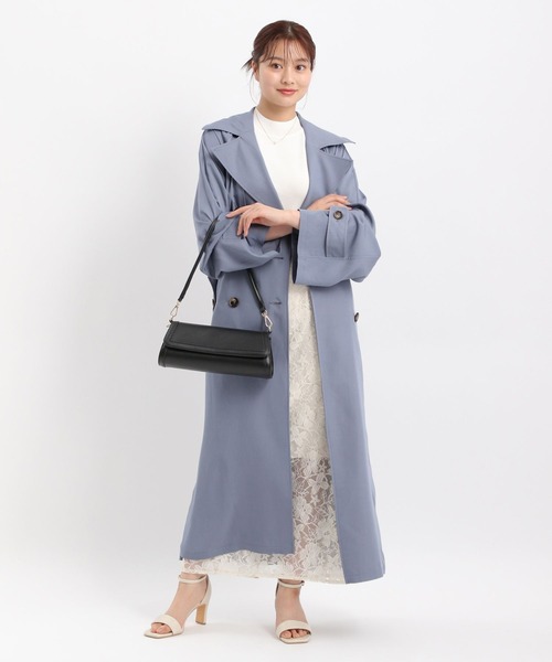 Andemiu(アンデミュウ)の「ドレストレンチコート325533(トレンチコート・レディース・ブルー・FREE)」の4枚目の写真