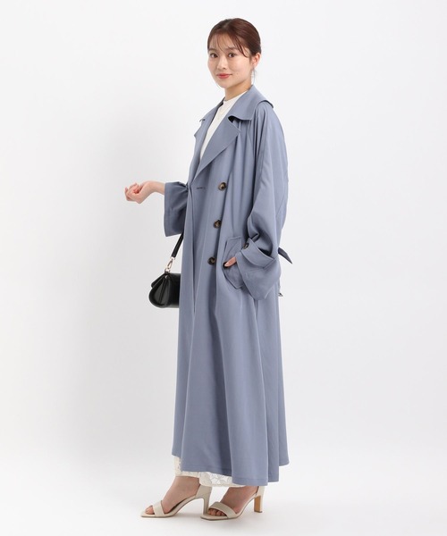 Andemiu(アンデミュウ)の「ドレストレンチコート325533(トレンチコート・レディース・ブルー・FREE)」の5枚目の写真
