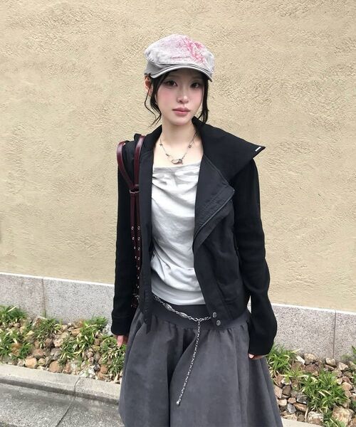 Miseki SEOUL(ミセキソウル)の「Slash ribbed jacket BLACK(その他アウター・レディース・その他・2/1)」の3枚目の写真