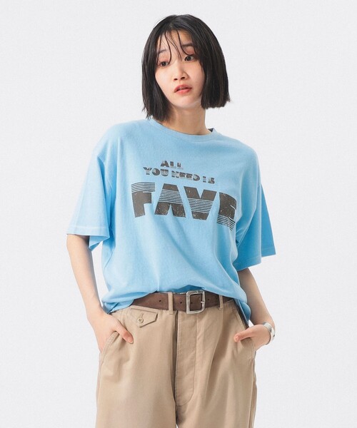 SCREEN STARS（スクリーンスターズ）の「【別注】SCREEN STARS / ロゴ プリント ショートスリーブ（Tシャツ/カットソー・レディース・サックスブルー/ブラック・ONE SIZE）」の2枚目の写真