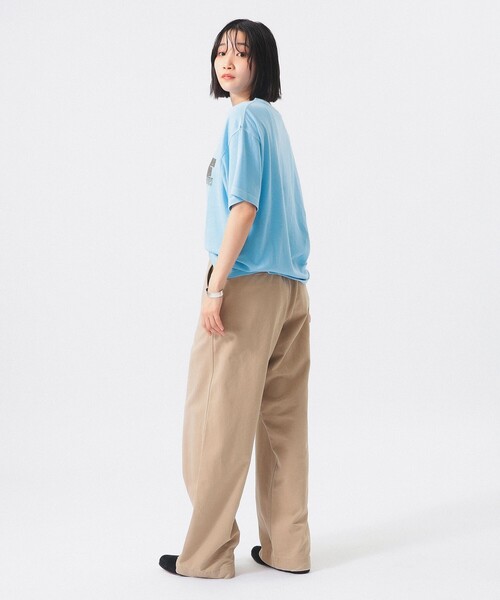 SCREEN STARS（スクリーンスターズ）の「【別注】SCREEN STARS / ロゴ プリント ショートスリーブ（Tシャツ/カットソー・レディース・サックスブルー/ブラック・ONE SIZE）」の5枚目の写真