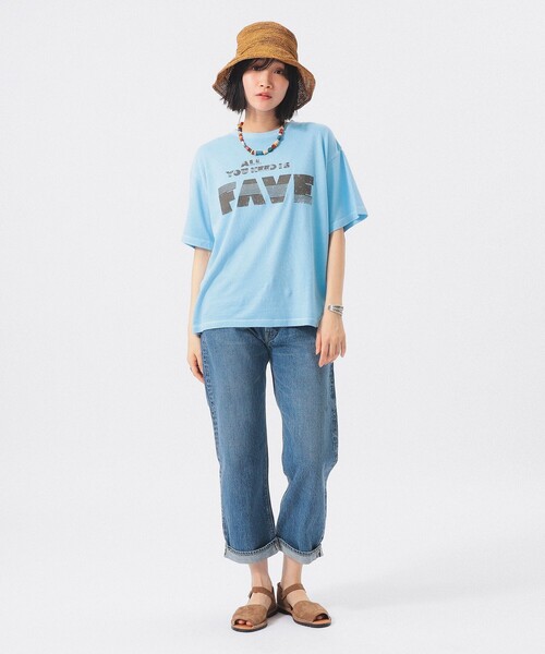 SCREEN STARS（スクリーンスターズ）の「【別注】SCREEN STARS / ロゴ プリント ショートスリーブ（Tシャツ/カットソー・レディース・サックスブルー/ブラック・ONE SIZE）」の7枚目の写真