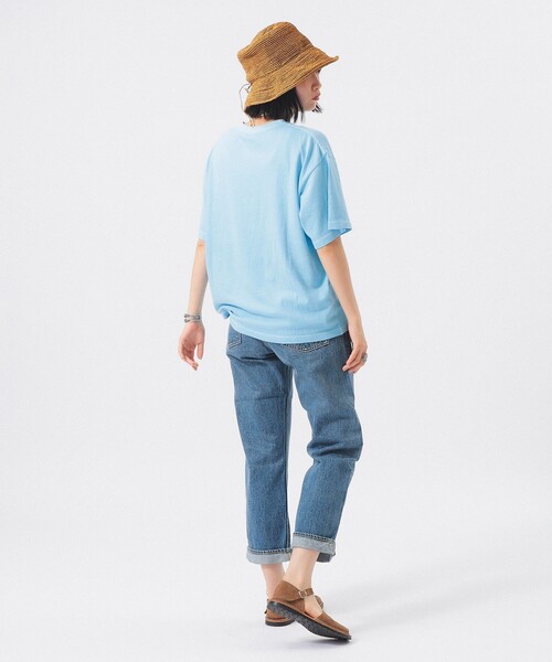 SCREEN STARS（スクリーンスターズ）の「【別注】SCREEN STARS / ロゴ プリント ショートスリーブ（Tシャツ/カットソー・レディース・サックスブルー/ブラック・ONE SIZE）」の8枚目の写真