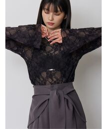 MURUA（ムルーア）の「【WEB限定】フロッキーフラワーシアートップス（Tシャツ/カットソー）」