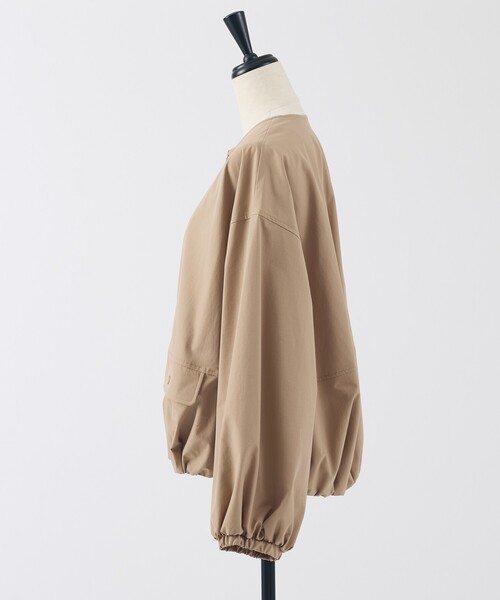 collex（コレックス）の「2WAYボリュームスリーブジップアップブルゾン（ブルゾン・レディース・チャコールグレー/ブラウン・フリー）」の6枚目の写真