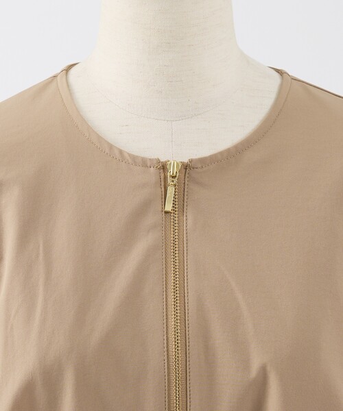 collex（コレックス）の「2WAYボリュームスリーブジップアップブルゾン（ブルゾン・レディース・チャコールグレー/ブラウン・フリー）」の8枚目の写真