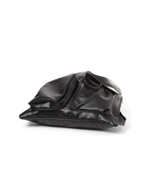 LAKOLE（ラコレ）の「ソフトフェイクレザーナップサック / 654121（バックパック/リュック・メンズ・ブラック/グレー・FREE）」の11枚目の写真