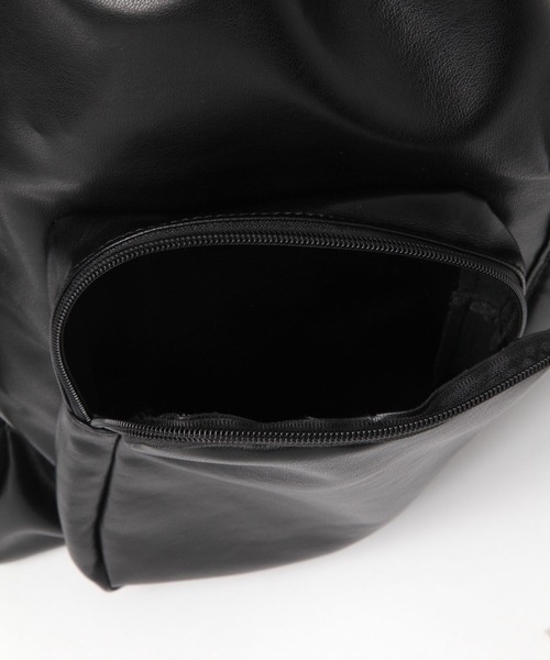 LAKOLE（ラコレ）の「ソフトフェイクレザーナップサック / 654121（バックパック/リュック・メンズ・ブラック/グレー・FREE）」の15枚目の写真