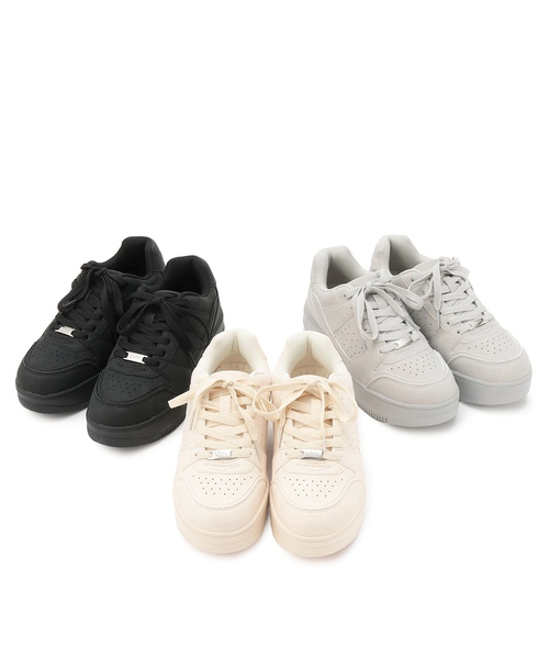 LOVETOXIC（ラブトキシック）の「【LTXC】軽量厚底コートスニーカー（スニーカー・キッズ・ブラック/オフホワイト/グレー・23-23.5cm/22-22.5/24-24.5cm）」の8枚目の写真