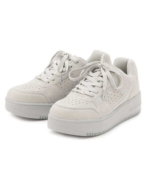 LOVETOXIC（ラブトキシック）の「【LTXC】軽量厚底コートスニーカー（スニーカー・キッズ・ブラック/オフホワイト/グレー・23-23.5cm/22-22.5/24-24.5cm）」の10枚目の写真