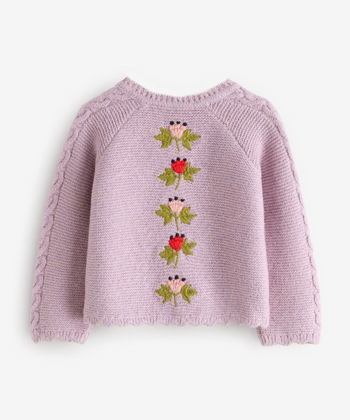 Cath Kidston(キャスキッドソン)の「フローラル ケーブル カーディガン(カーディガン/ボレロ・キッズ・ラベンダー・100/110/120)」の8枚目の写真