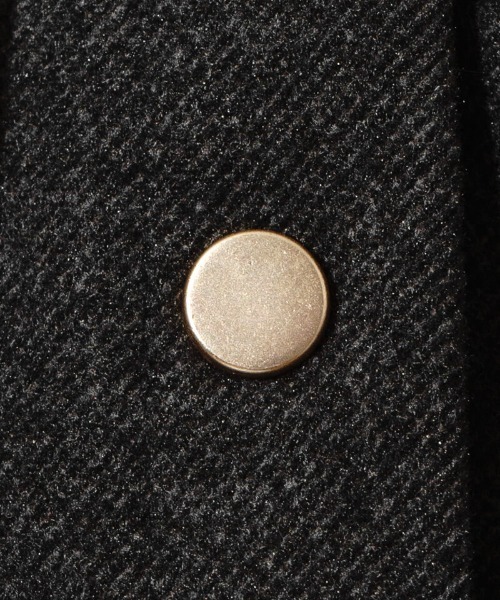 flower（フラワー）の「ダウニーウォームジャケット（ノーカラージャケット・レディース・ダークグレー/アイボリー・FREE）」の6枚目の写真