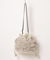 H.A.K（ハク）の「立体チュールリボンドローストリングメッシュバッグ（ショルダーバッグ）」