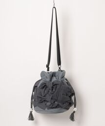 H.A.K（ハク）の「立体チュールリボンドローストリングメッシュバッグ（ショルダーバッグ）」