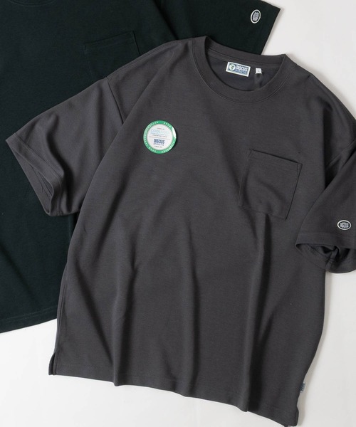 DISCUS(ディスカス)の「【15】〔DISCUS/ディスカス〕COOLMAX ポケット付 半袖無地Tシャツ 接触冷感/速乾(Tシャツ/カットソー・メンズ・ダークグリーン/ホワイト/グレイッシュベージュ/ブラック/スミクロ・X-LARGE/LARGE/MEDIUM)」の3枚目の写真