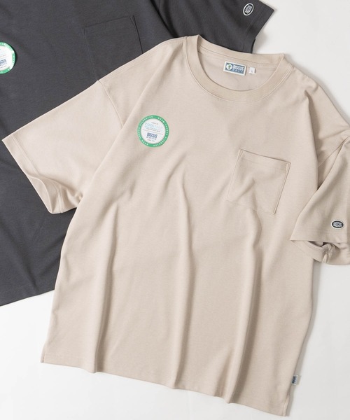 DISCUS(ディスカス)の「【15】〔DISCUS/ディスカス〕COOLMAX ポケット付 半袖無地Tシャツ 接触冷感/速乾(Tシャツ/カットソー・メンズ・ダークグリーン/ホワイト/グレイッシュベージュ/ブラック/スミクロ・X-LARGE/LARGE/MEDIUM)」の4枚目の写真