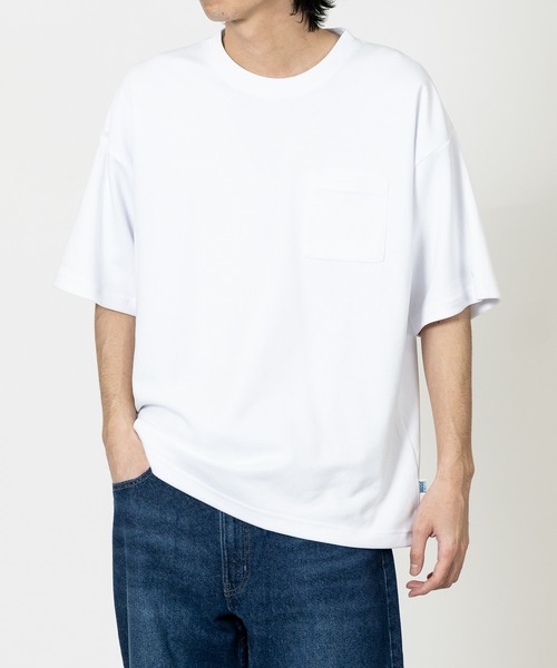 DISCUS(ディスカス)の「【15】〔DISCUS/ディスカス〕COOLMAX ポケット付 半袖無地Tシャツ 接触冷感/速乾(Tシャツ/カットソー・メンズ・ダークグリーン/ホワイト/グレイッシュベージュ/ブラック/スミクロ・X-LARGE/LARGE/MEDIUM)」の6枚目の写真