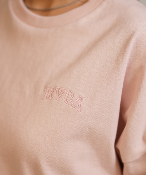RVCA(ルーカ)の「RVCA/ルーカ 半袖 Tシャツ バックプリント ショート丈 BG043216(Tシャツ/カットソー・レディース・ライトピンク/スミクロ/ホワイト・S/L/M)」の20枚目の写真
