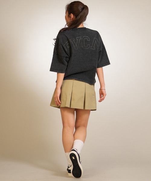RVCA(ルーカ)の「RVCA/ルーカ 半袖 Tシャツ バックプリント ショート丈 BG043216(Tシャツ/カットソー・レディース・ライトピンク/スミクロ/ホワイト・S/L/M)」の13枚目の写真