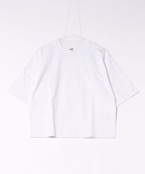 RVCA(ルーカ)の「RVCA/ルーカ 半袖 Tシャツ バックプリント ショート丈 BG043216(Tシャツ/カットソー・レディース・ライトピンク/スミクロ/ホワイト・S/L/M)」の22枚目の写真